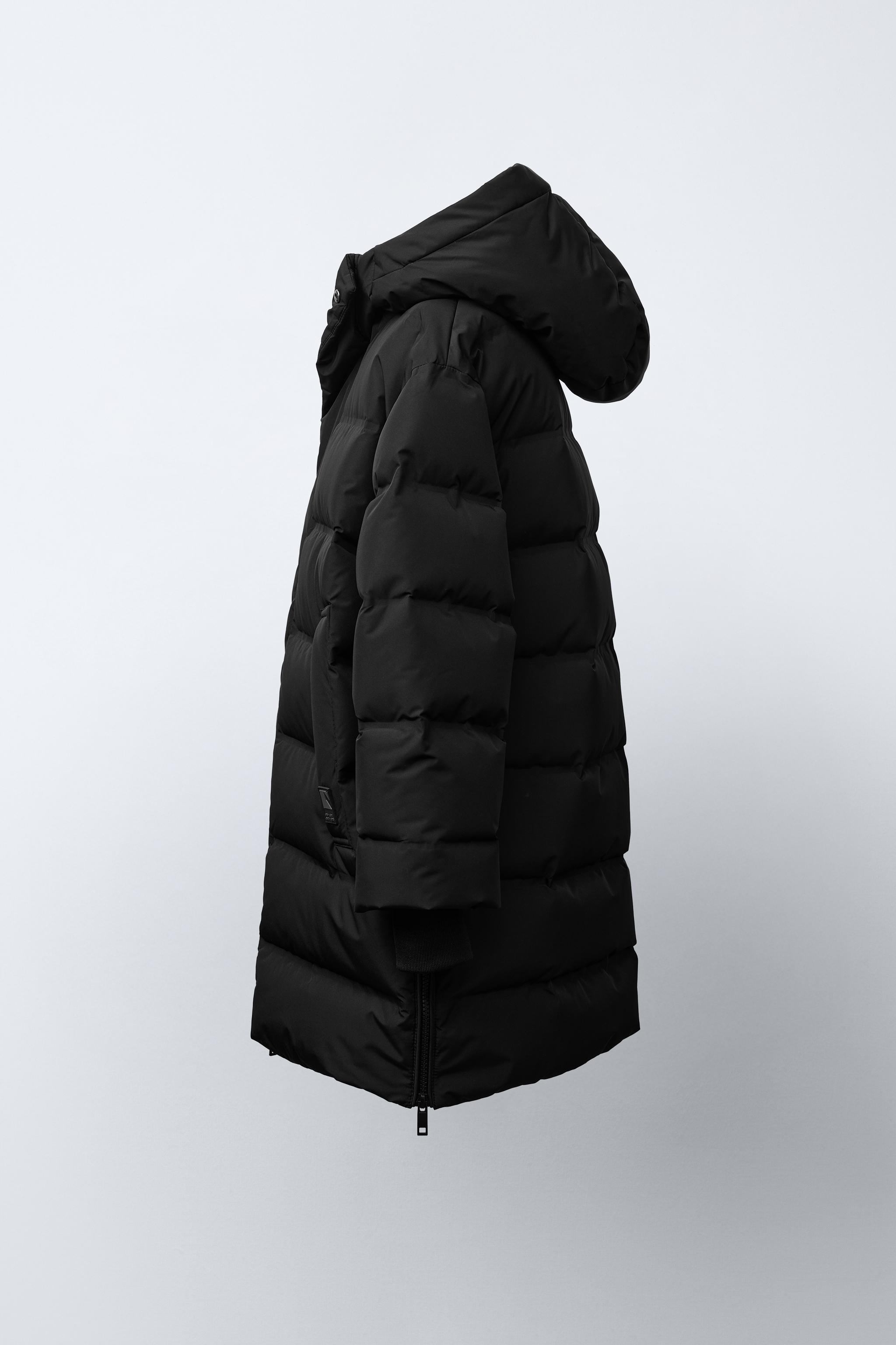 ロング丈撥水ダウンジャケット - ブラック | ZARA Japan / 日本