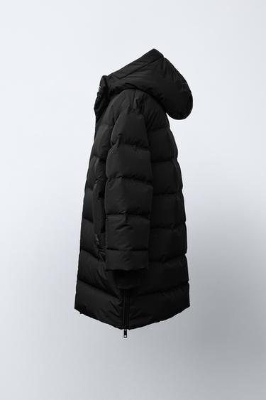 WATER-REPELLENT LONG DOWN JACKET - Black by Zara - Image 2
