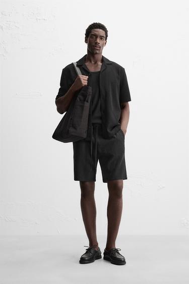 BERMUDA LINO - VISCOSA - Negro de Zara - Imagen 0