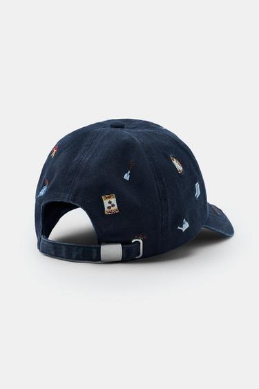 TWILL CAP WITH EMBROIDERY - Navy blue by Zara - Image 3