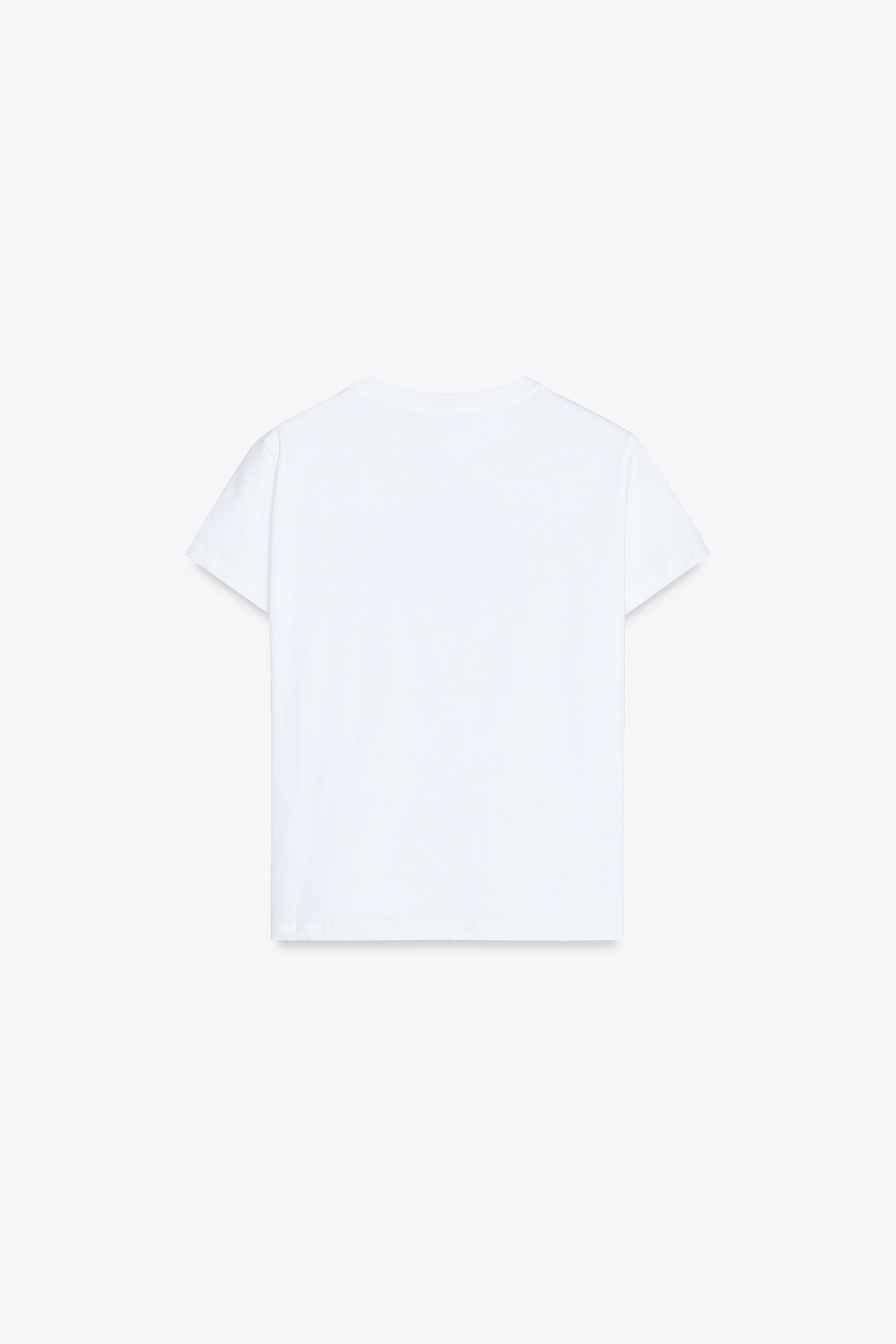 【ZARA】グラフィティテキストTシャツ ホワイト | 5644/105/250 GRAFFITI TEXT T-SHIRT - White | ZARA Canada