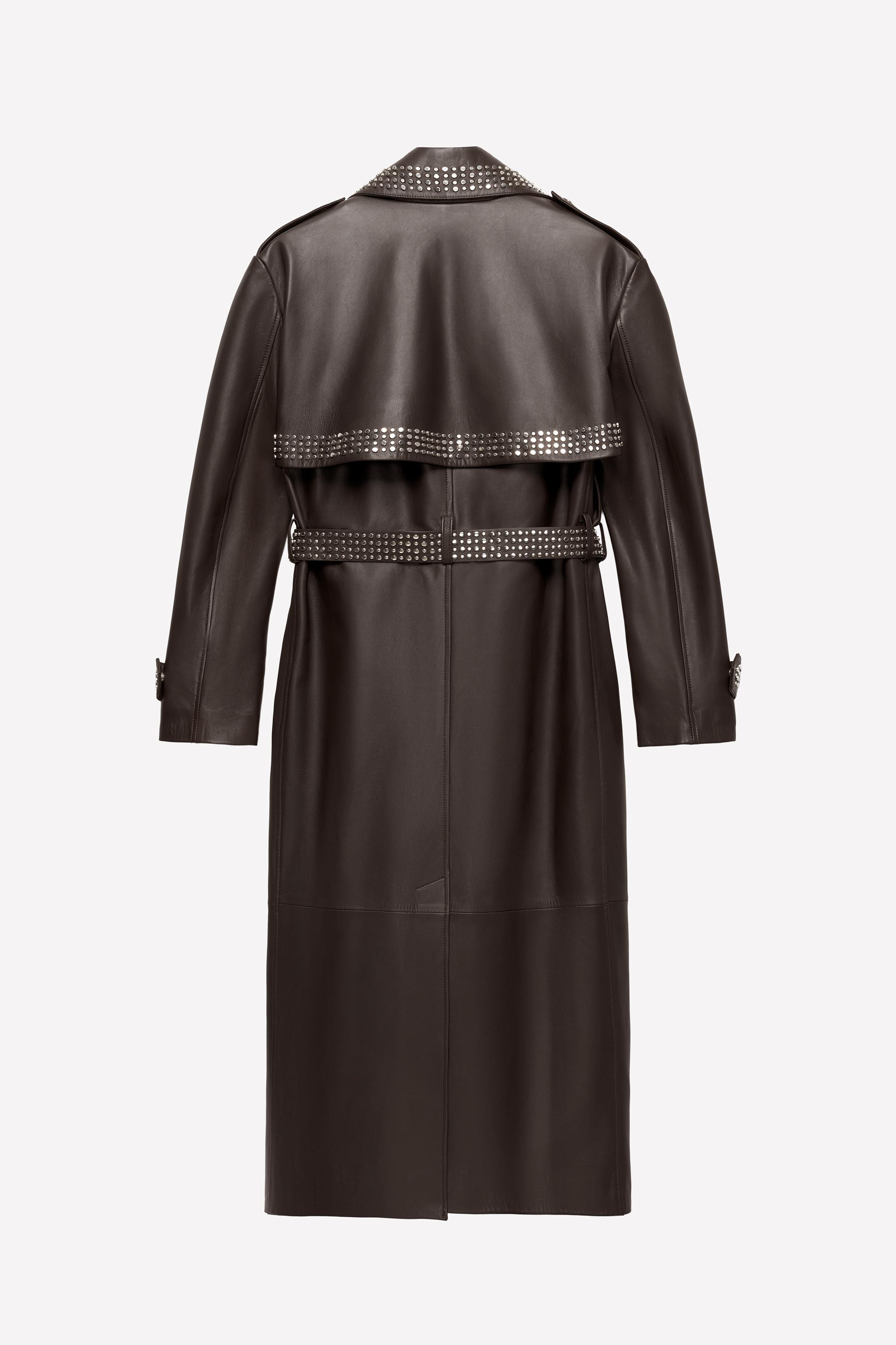 LEATHER STUDDED TRENCH COAT LUDOVIC DE SAINT SERNIN x ZARA