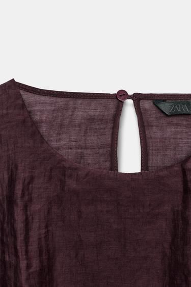 CHEMISE À VOLANTS - Bordeaux de Zara - Image 7
