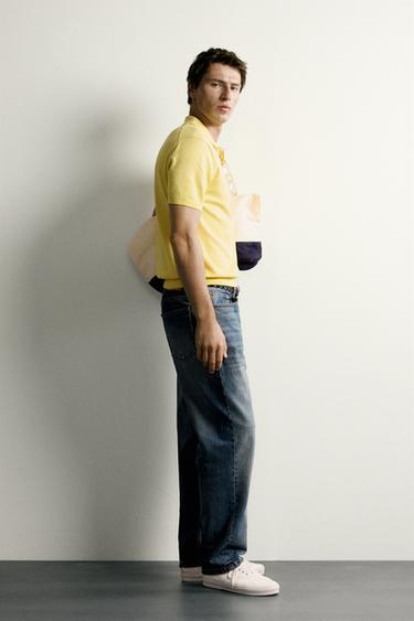 POLO EN MAILLE REGULAR FIT - Jaune de Zara - Image 3