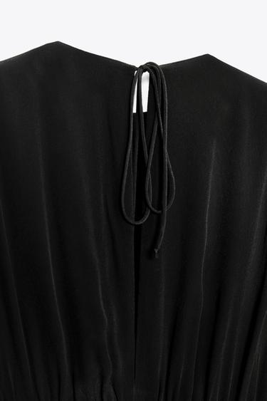 ZW COLLECTION CONTRAST BELT DRESS - Black by Zara - Image 7