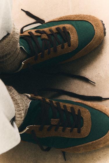 ZAPATILLA ESTILO RETRO - Verde de Zara