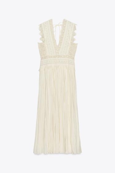 ZW COLLECTION STRAPPY LACE DRESS - Ecru by Zara - Image 5