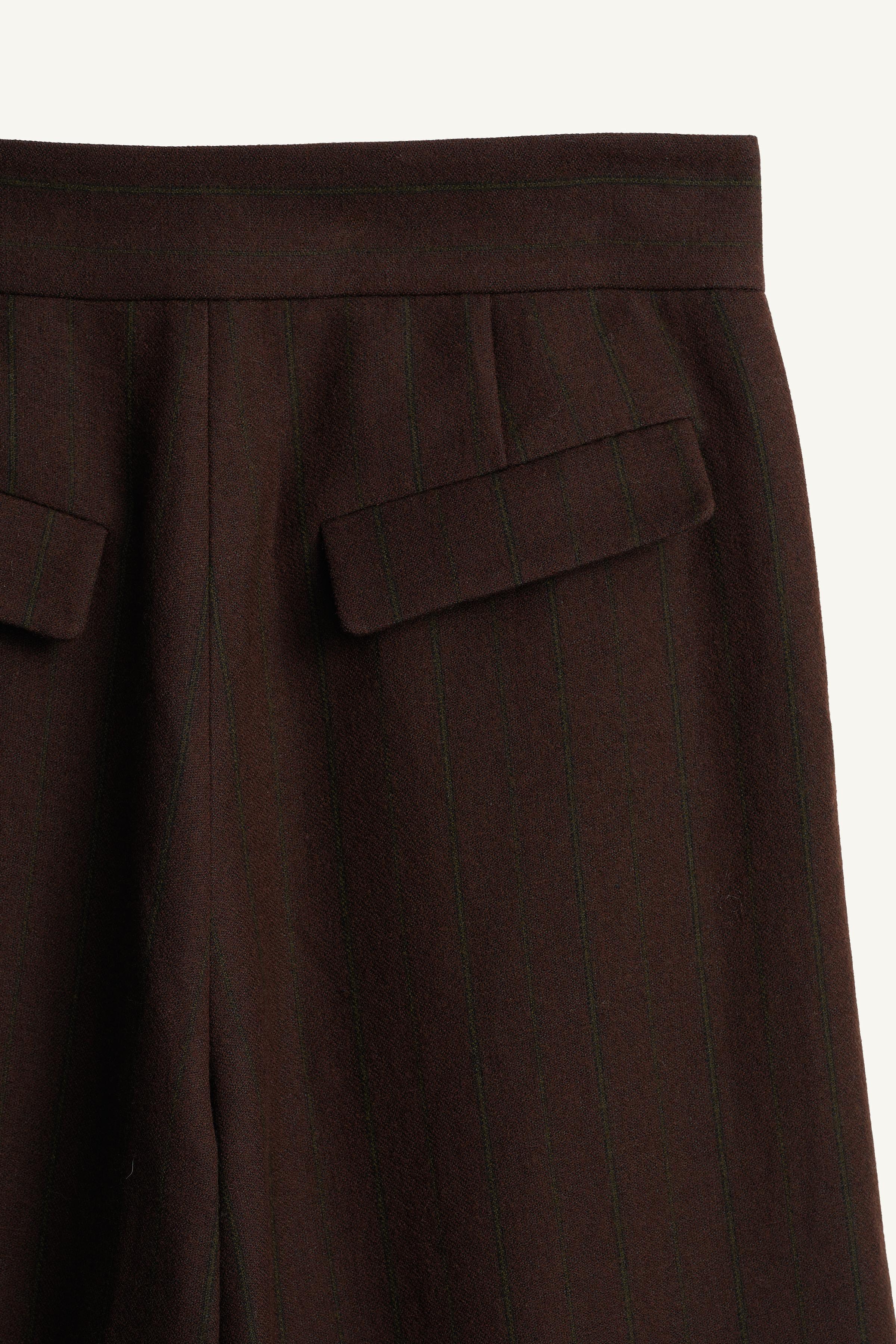 LIMITED EDITION STRIPED WIDE-LEG PLEATED PANTS