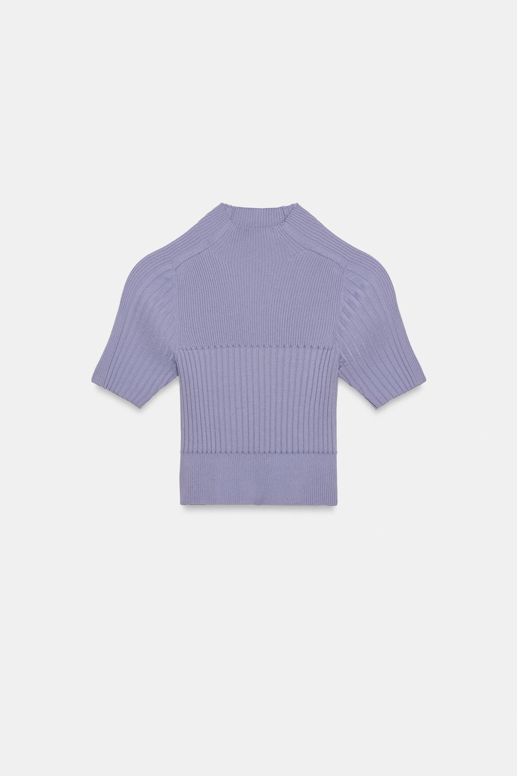 RIB KNIT CROP TOP - image 2