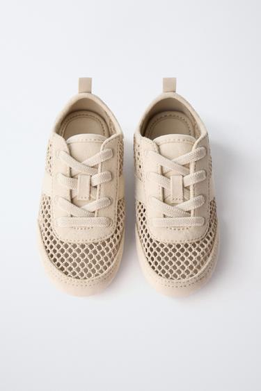 BASKET EN RÉSILLE - Blanc écru de Zara - Image 4