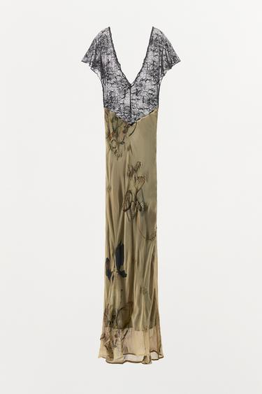 BEADED LACE PRINT DRESS - Multicoloured by Zara - Image 3