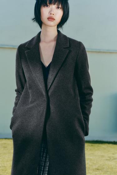 SOFT BUTTON COAT - Grey marl by Zara