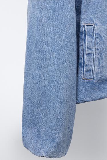 DENIM BOMBER JACKET - Blue by Zara - Image 5