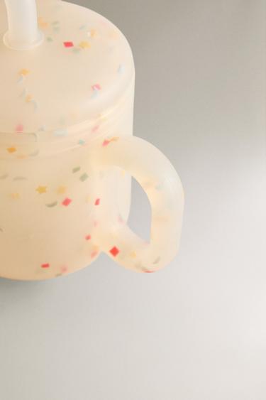 VERRE AVEC PAILLE ENFANT SILICONE CONFETTIS - Multicolore de Zara - Image 2