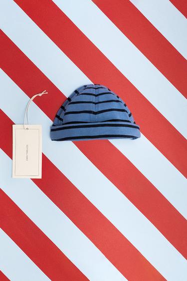 ZARA TIMELESS - STRIPED BEANIE - Blue by Zara