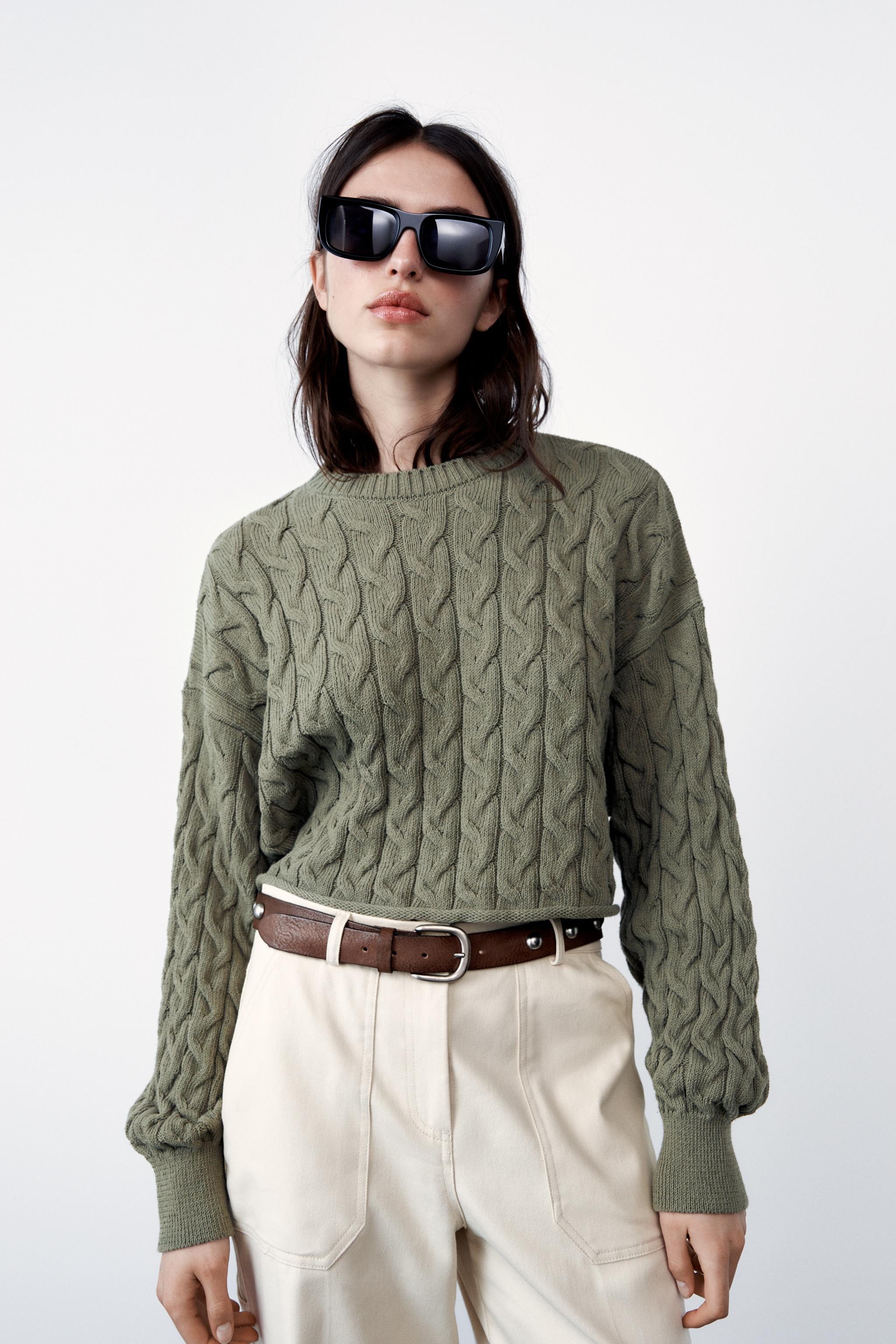 Zara cable best sale knit jumper