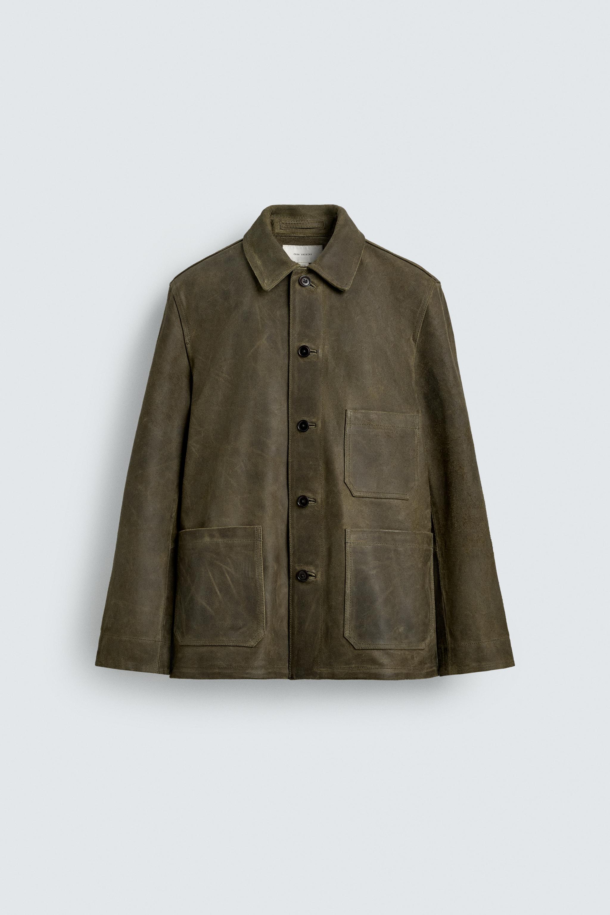 VINTAGE EFFECT SUEDE LEATHER JACKET