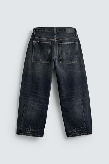 WASHED BALLOON FIT JEANS - Blue / Grey by Zara - Image 7