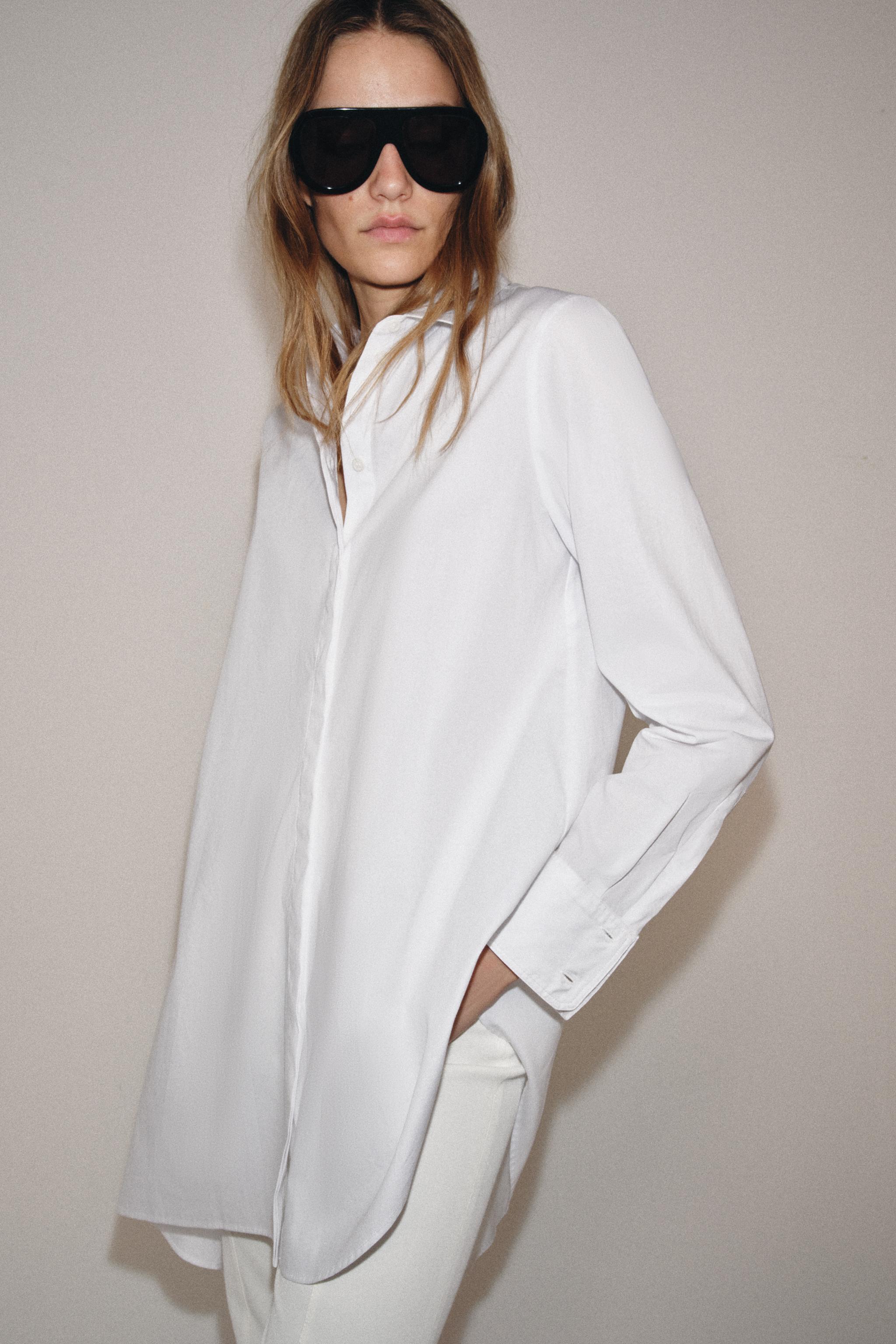 ZW COLLECTION ASYMMETRIC POPLIN SHIRT