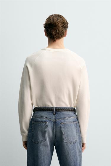 T-SHIRT STRUCTURE WAFFLE AARON LEVINE X ZARA - Écru de Zara - Image 2