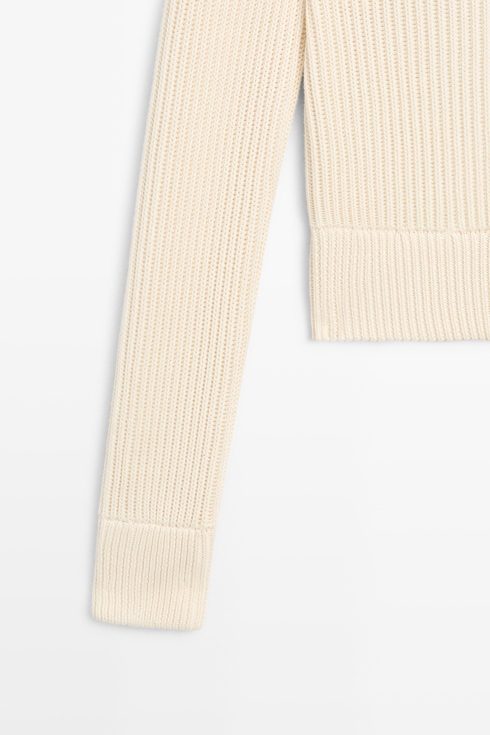 Cardigan en maille à côtes perlées 100 % coton