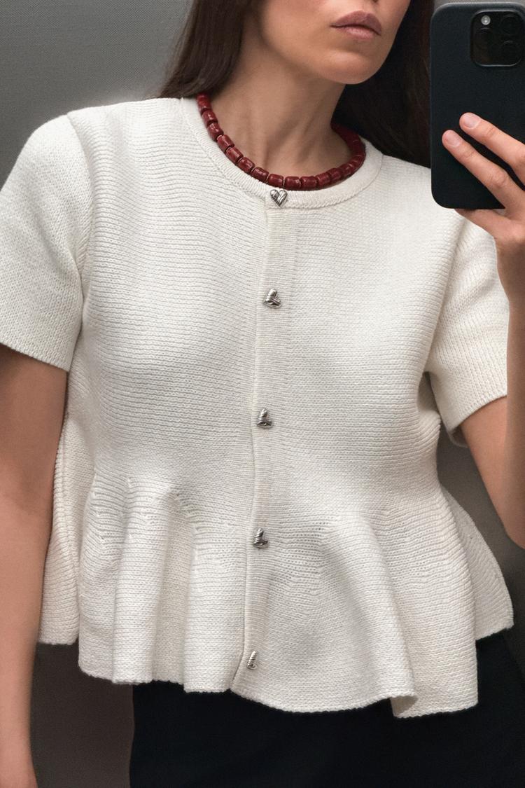 PEPLUM KNIT JACKET