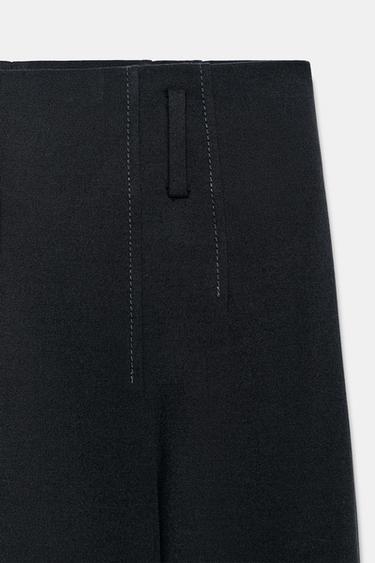PANTALON TAILLE HAUTE AVEC LAINE ZW COLLECTION - Bleu marine foncé de Zara - Image 7