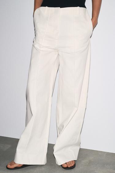 JEAN ZW COLLECTION WIDE LEG TAILLE HAUTE - Blanc de Zara - Image 1