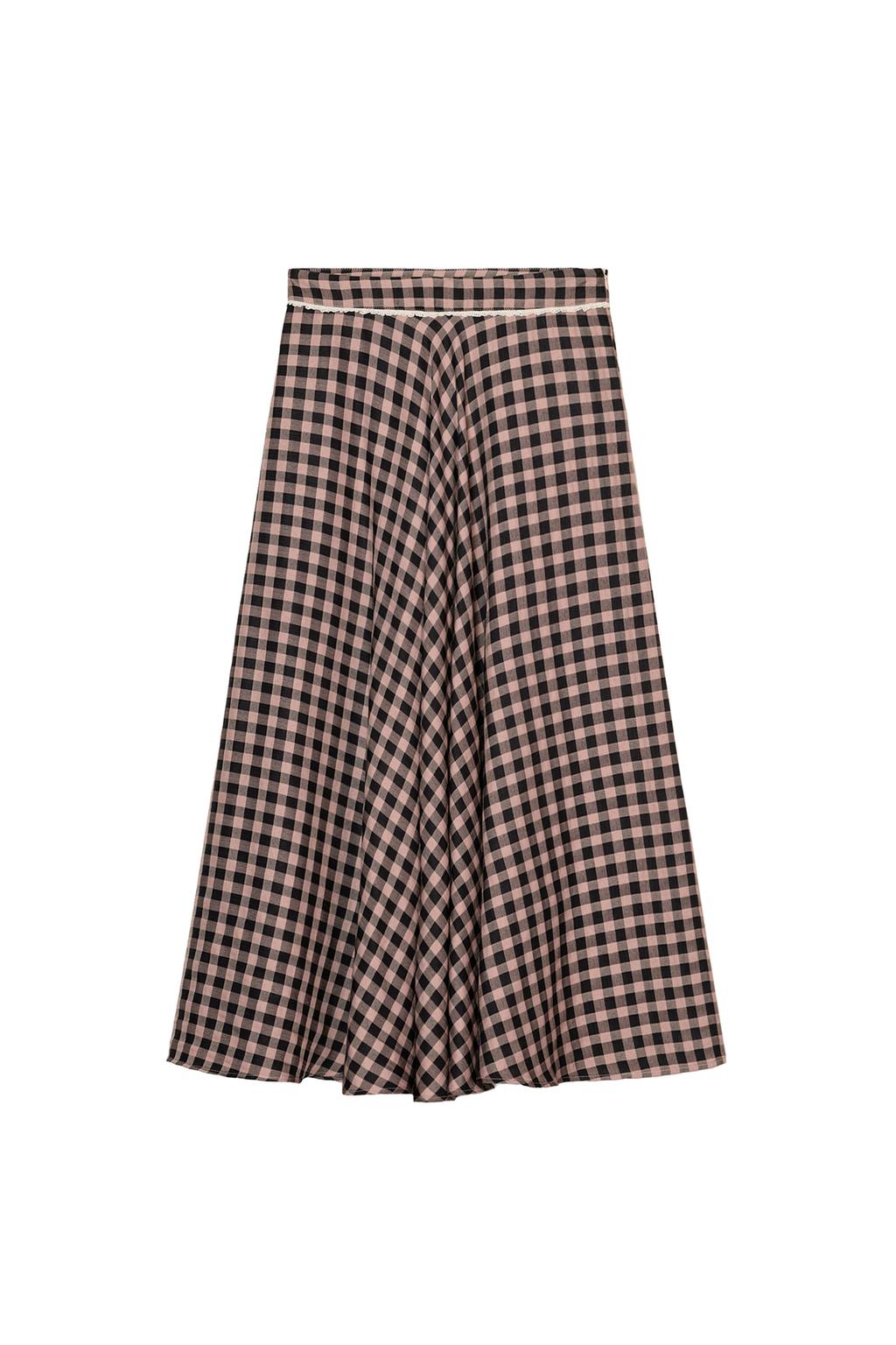 GINGHAM LACE SKIRT - image 3