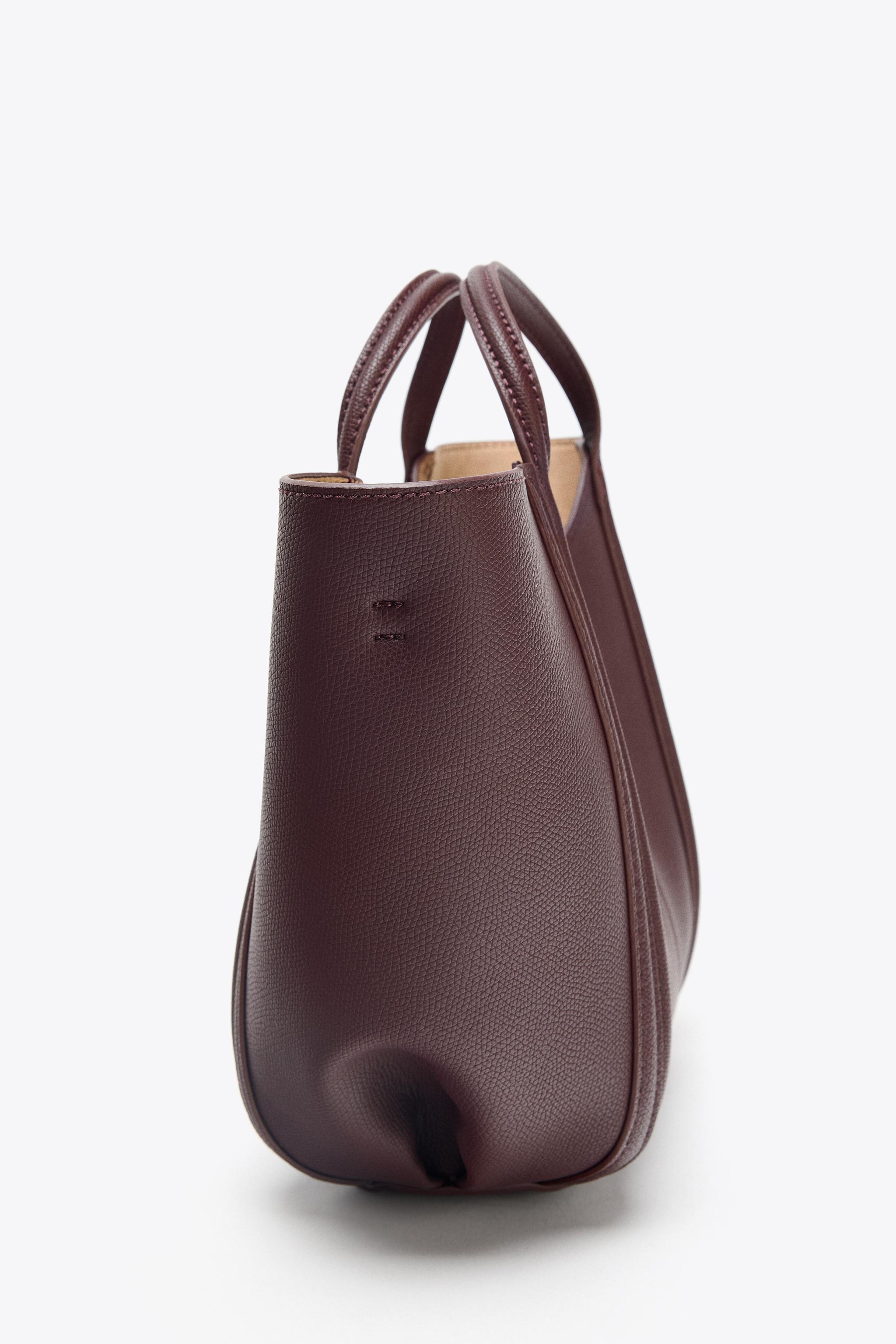 TOPSTITCHED MINI CITY BAG