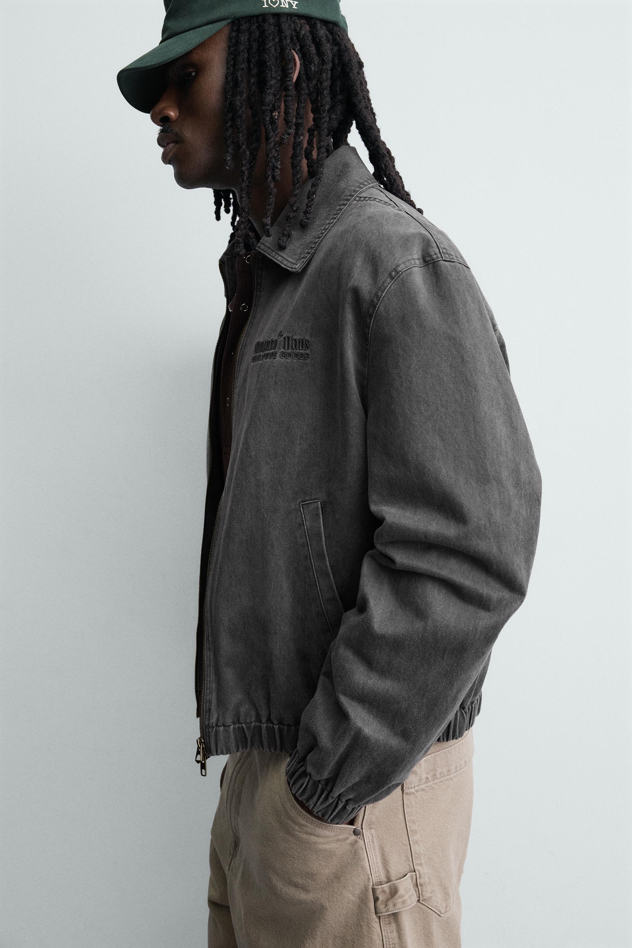 BLOUSON EFFET DAIM DÉLAVÉ