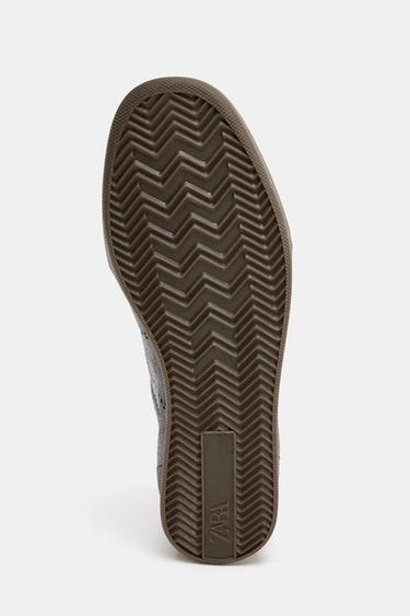 TENNIS EN CUIR - Marron de Zara - Image 8