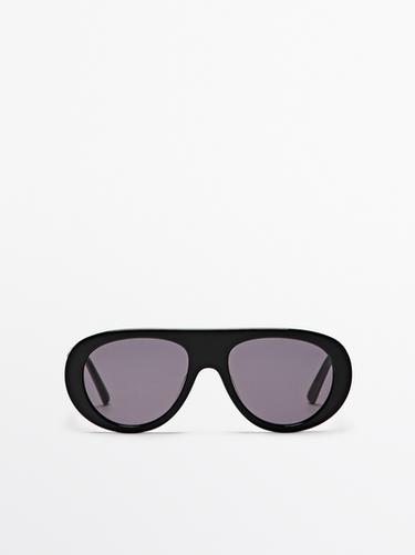 Zara Oval sunglasses - Black