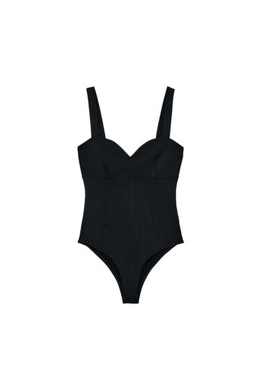 BODY COM ALÇAS - Preto da Zara