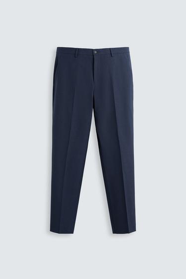 CHECK SUIT TROUSERS - Bluish by Zara