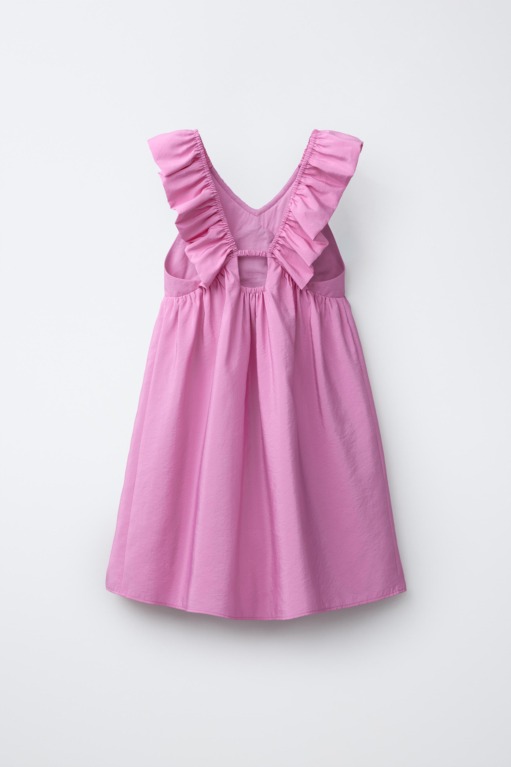 TAFFETA RUFFLE DRESS