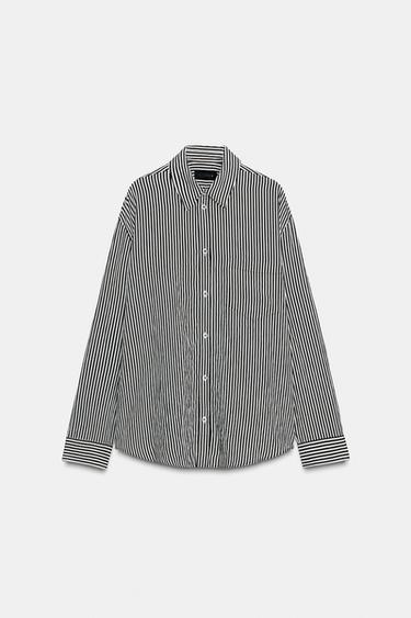 Zara ZW COLLECTION FLOWY STRIPED SHIRT - Striped