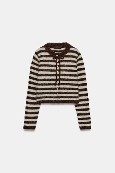 SUÉTER DE TRICÔ LISTRADO - Brown Stripes da Zara - Imagem 0
