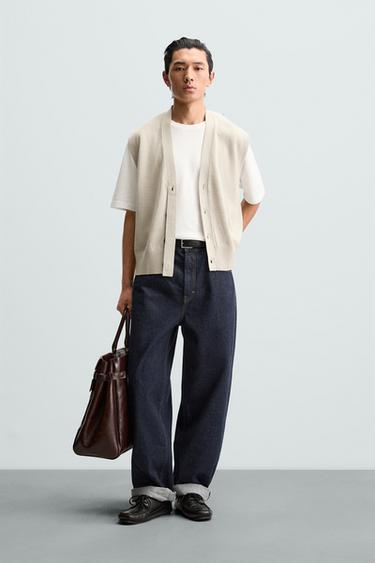 RIBBON KNIT WAISTCOAT - Light beige by Zara - Image 0