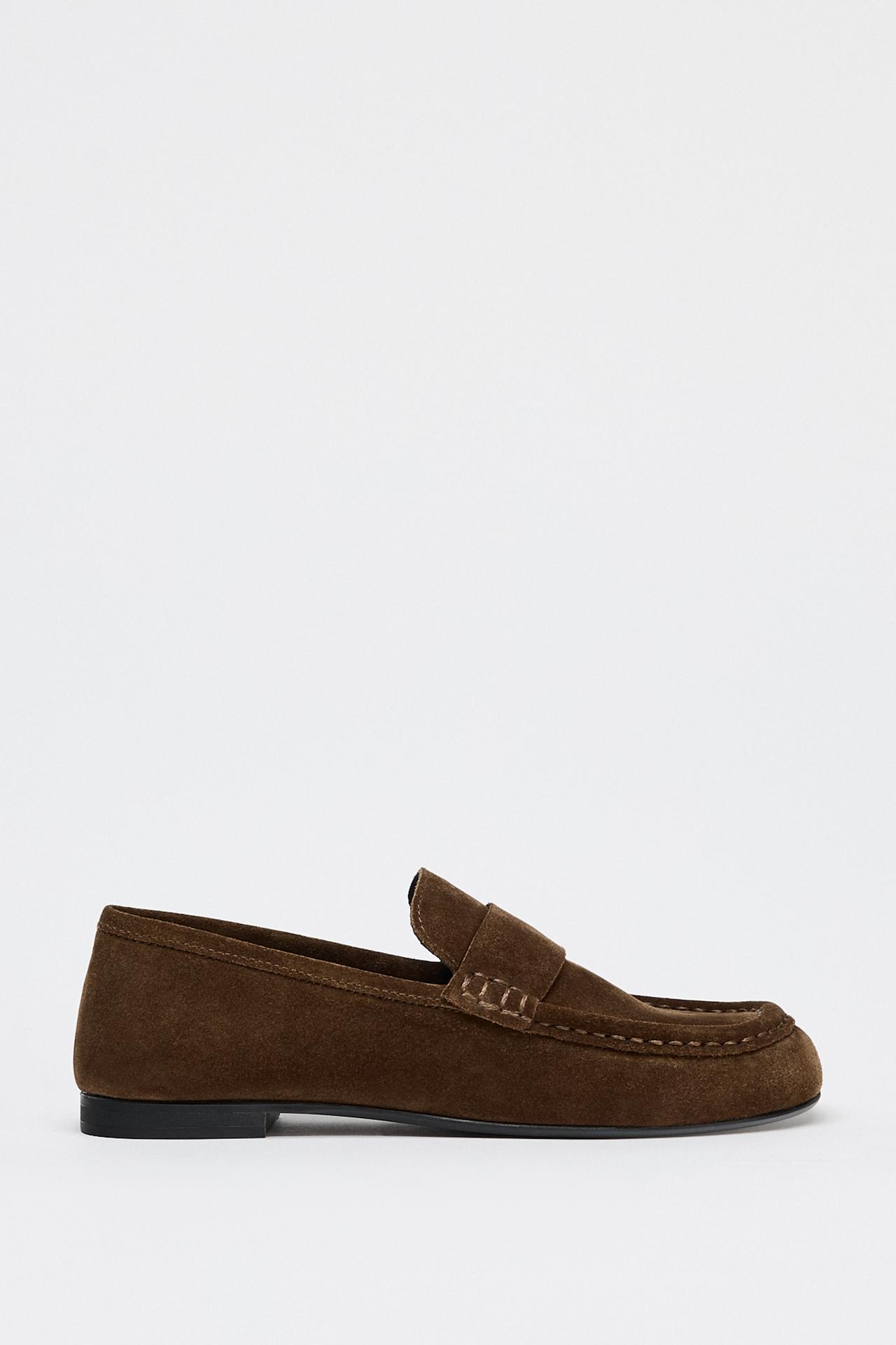 SUEDE PENNY LOAFERS