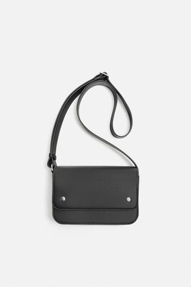 TEXTURED CROSSBODY BAG - Black by Zara