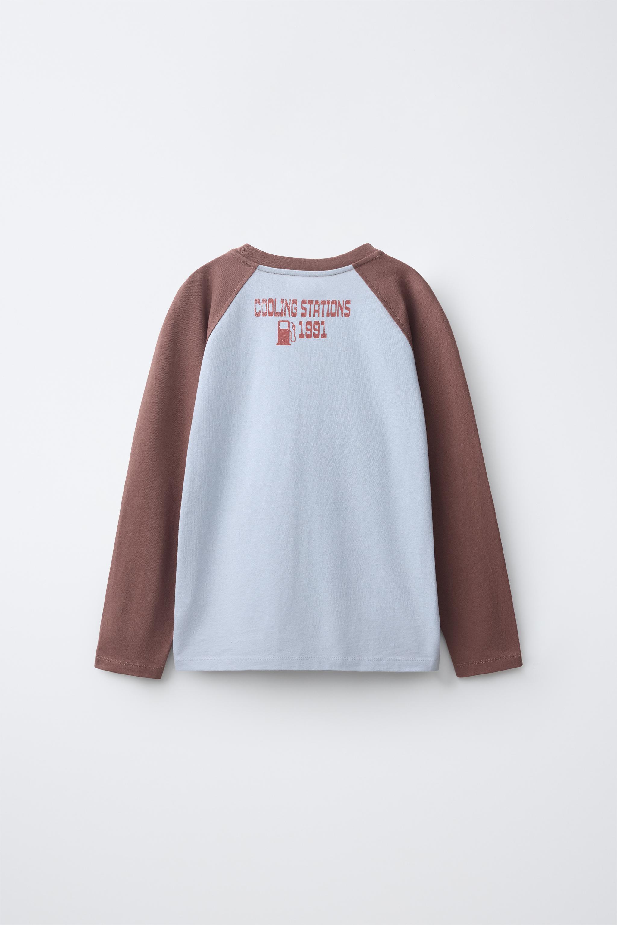 TEXT RAGLAN SLEEVE T-SHIRT