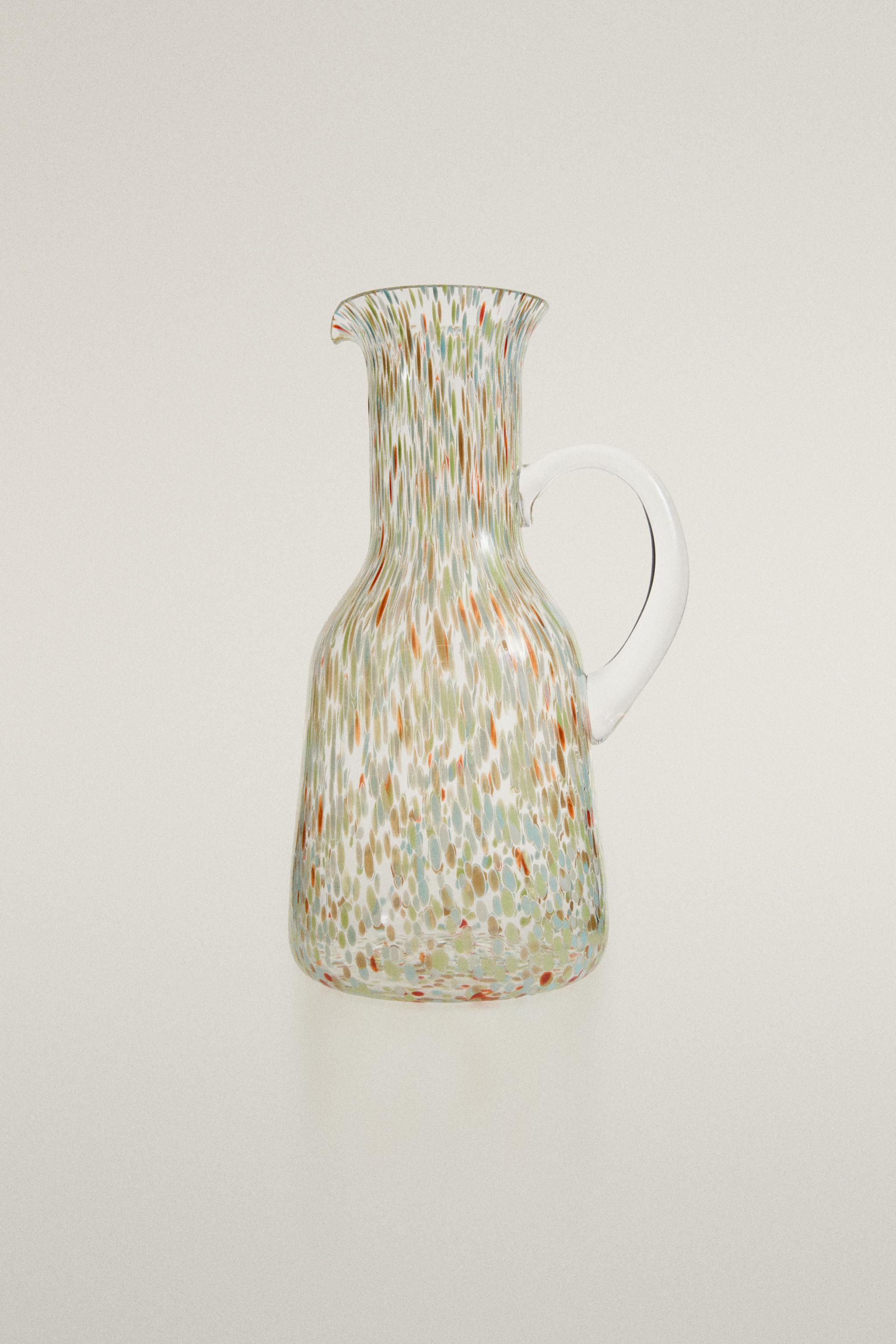 MULTICOLOR GLASS PITCHER