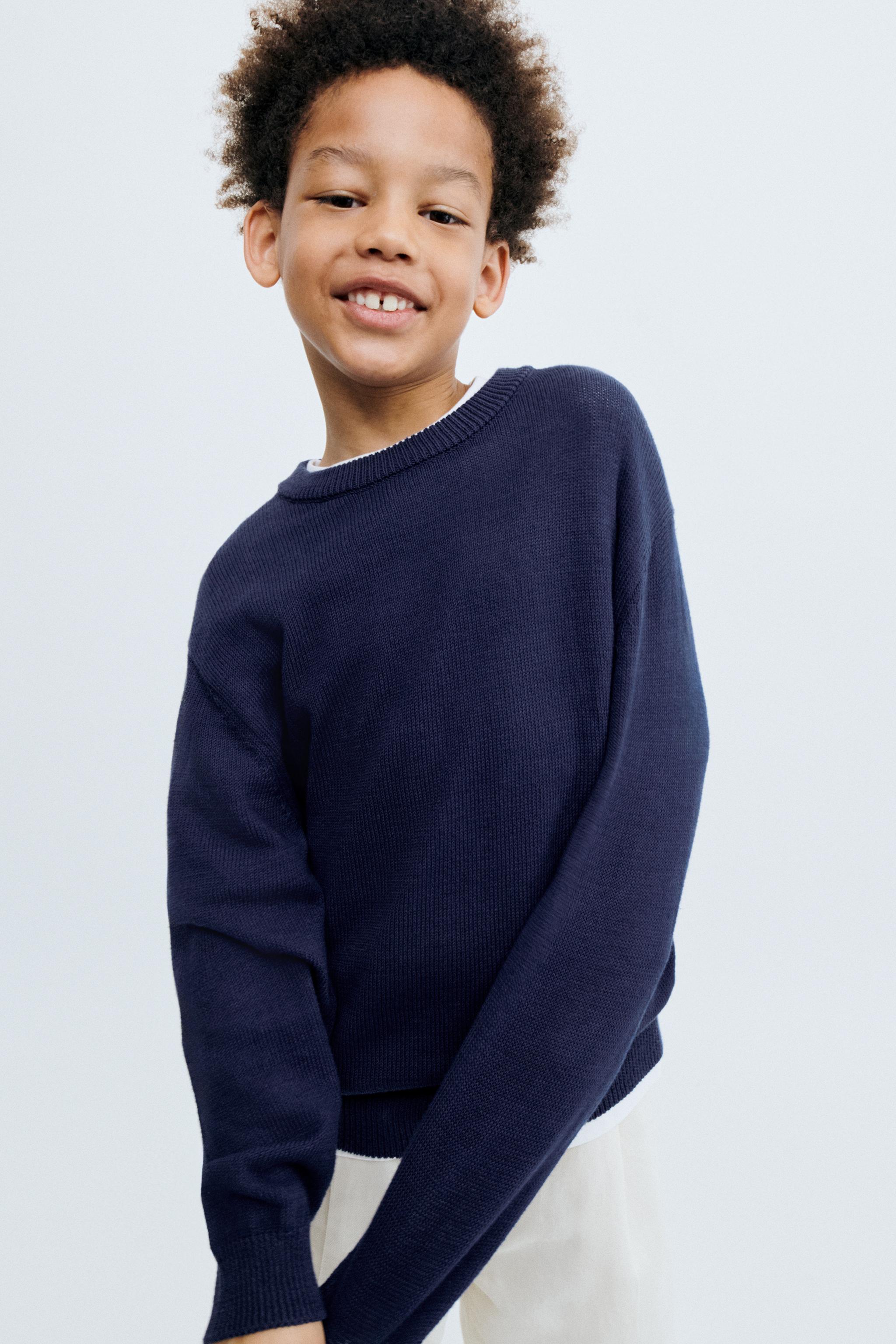Pull Rayé Garçon ZARA, Taille 12 Ans (11-12) - 100% Coton, Neuf Avec étiquettes