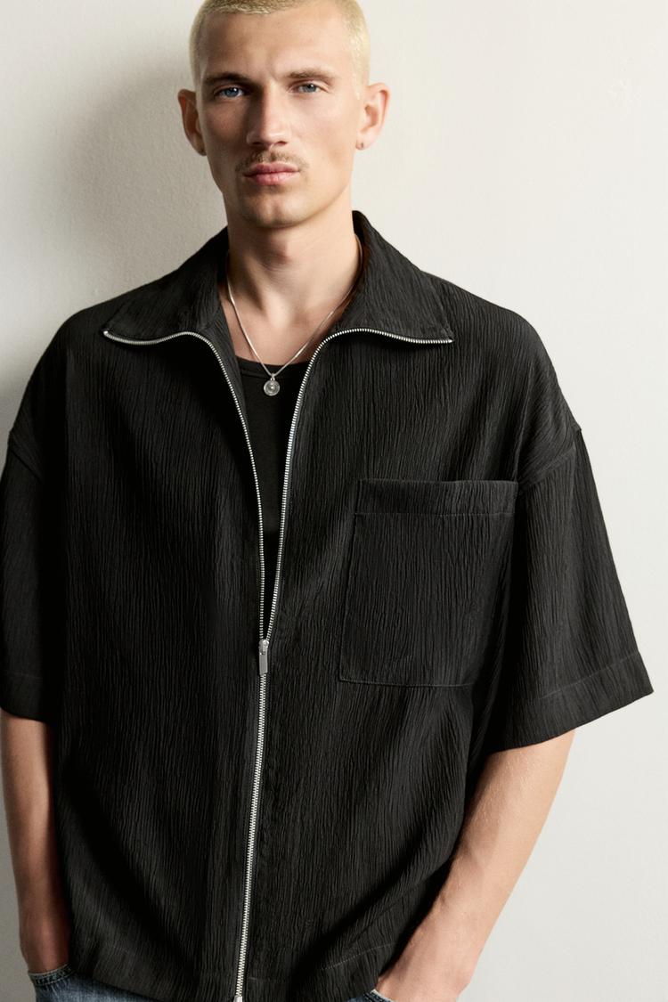 Camisa de corte relajado con textura 6