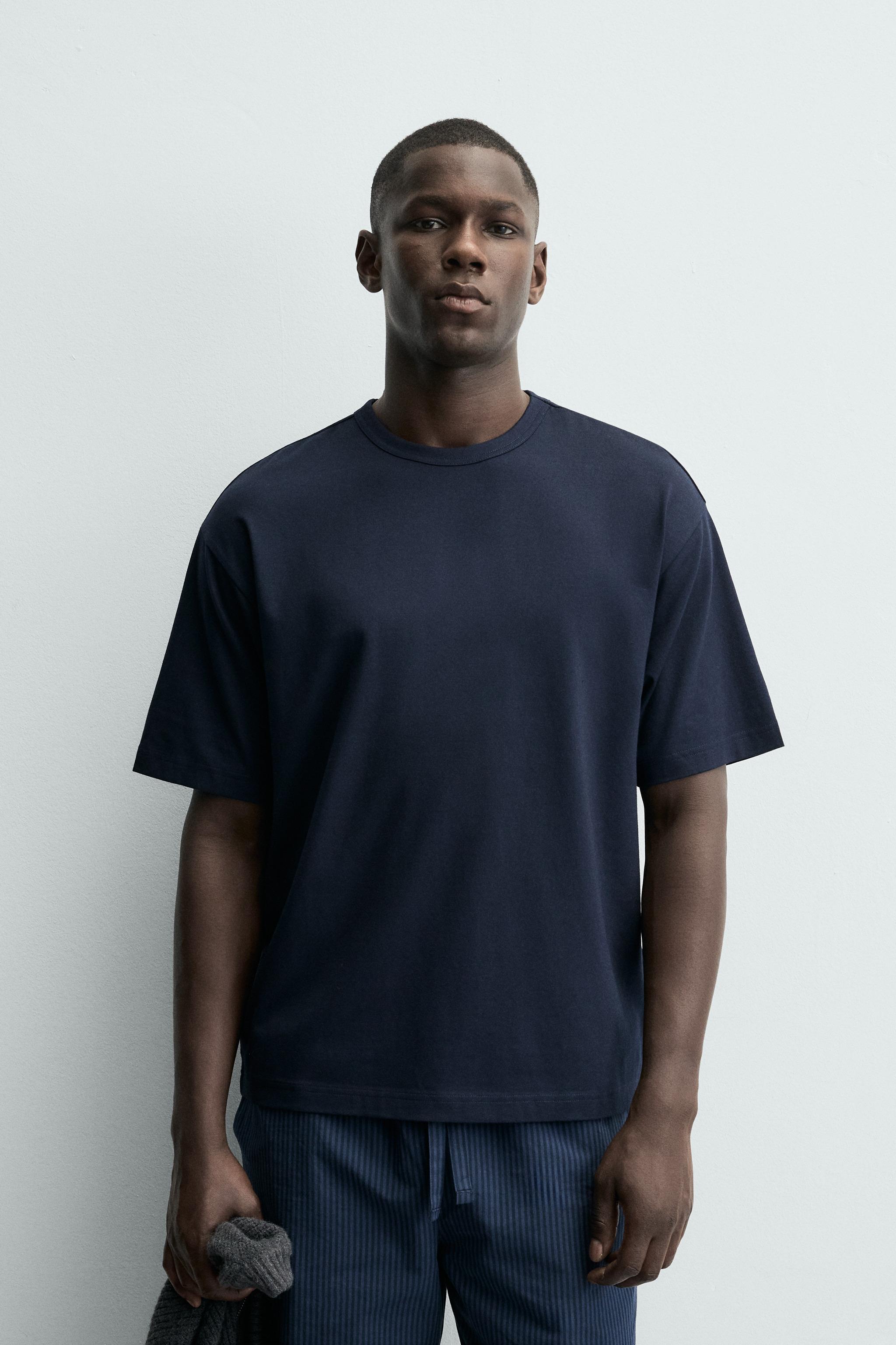 CONTRAST FLOWY PAJAMA SET