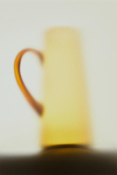 BUBBLE-EFFECT GLASS JUG - Brown / Green by Zara
