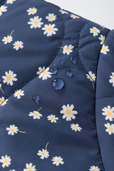 VESTE REMBOURRÉE IMPRIMÉ MARGUERITE - Bleu marine de Zara - Image 4