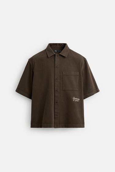 SURCHEMISE RELAXED FIT - Marron de Zara - Image 6