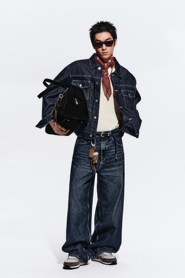 Zara 寬鬆版型牛仔褲 - 藍色